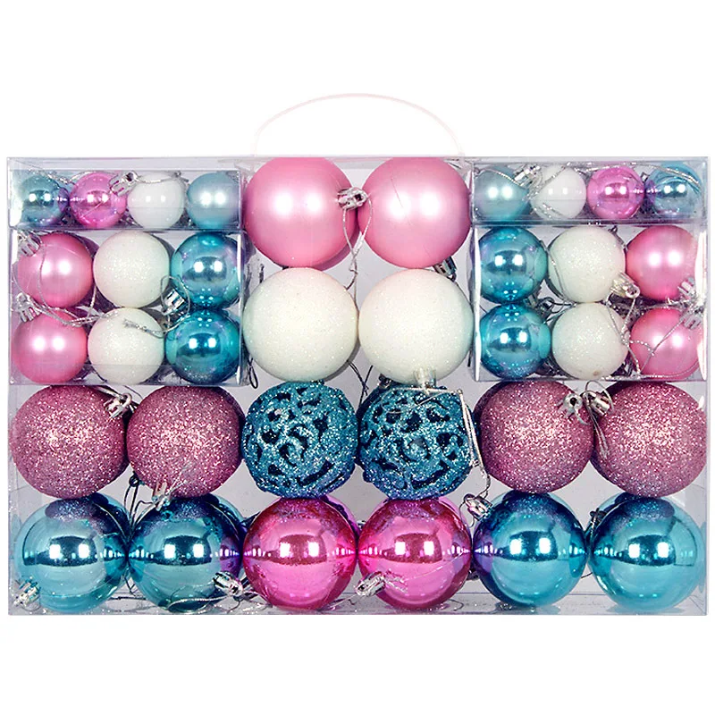 New Product Christmas Ball Color Set 100pcs Boxed Christmas Decoration Hanging Ball Christmas Tree Pendant Set