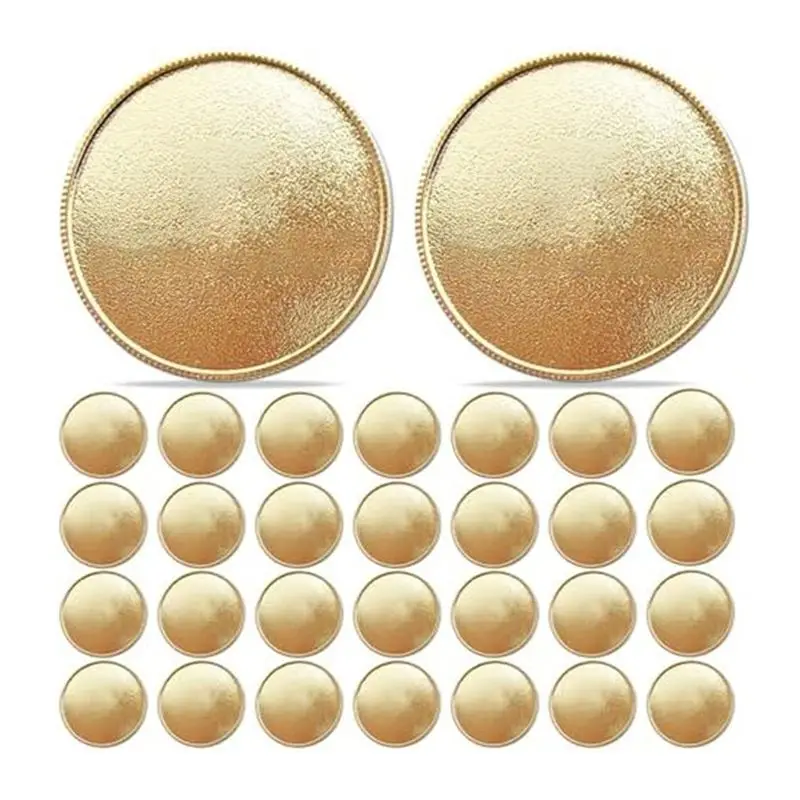 

ETRT 30 Pcs Challenge Coin Blanks 40Mm Blank Coins For DIY Crafts Engraving Jewelry Making, Laser Engravable Coin