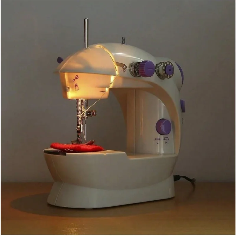 Portable Electric Sewing Machine with Light Speed Control for Household Sewing, Household Sewing Accessories