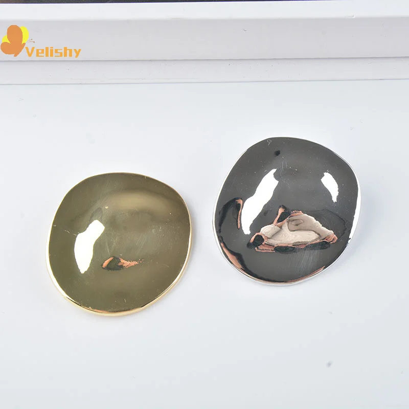 موضة جديدة الحد الأدنى غير النظامية هندسية المعادن غير المستوية مصقول البيضاوي بروش للنساء فتاة هدايا مجوهرات الحفلات #6