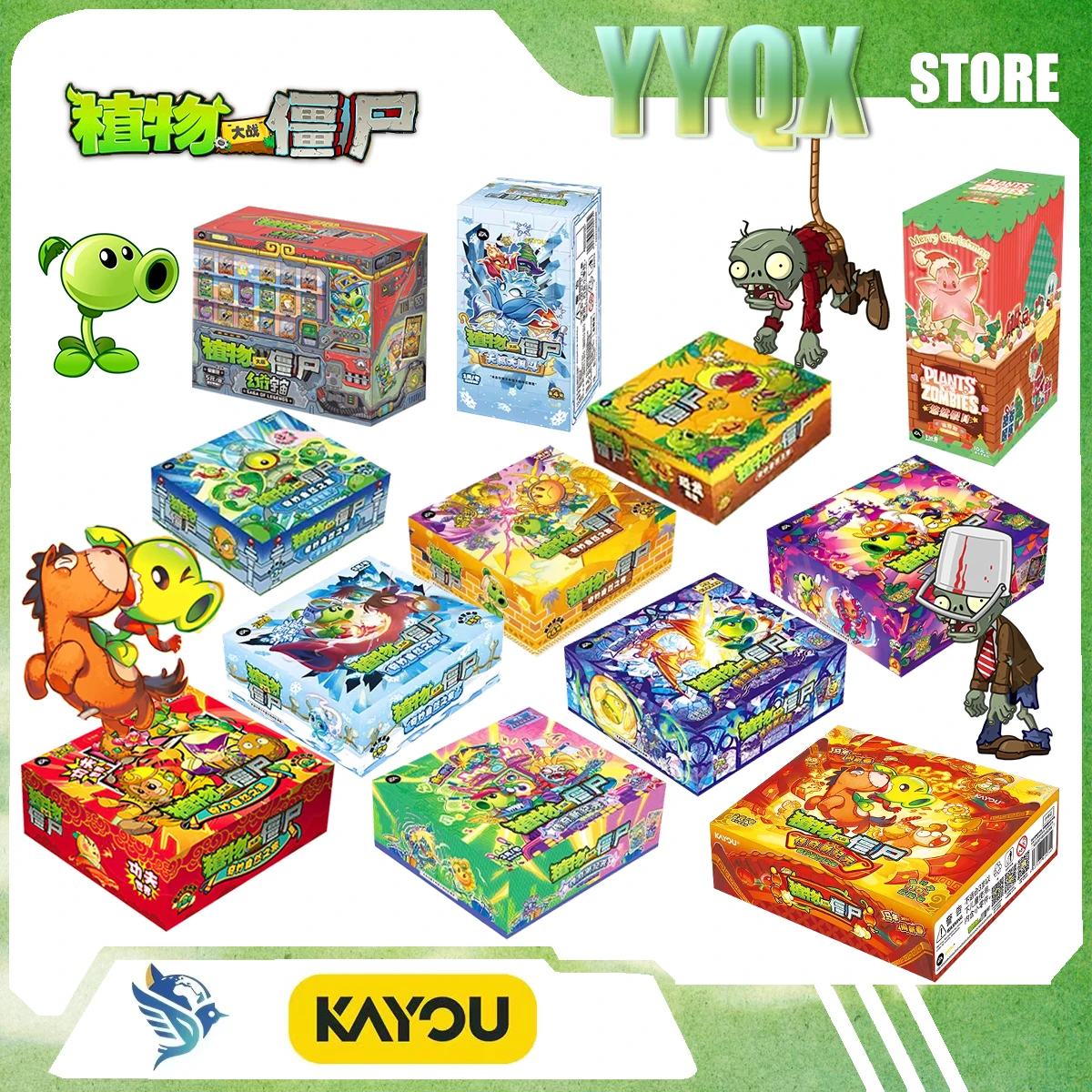 

KAYOU 2026 New Plants Vs. Zombies Card Collection Ornament Surprise Gift Merchandise Cartoon Comic Surroundings Favorite Cute