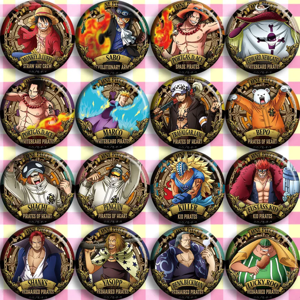 ONE PIECE　ティンバッジ ONEPIECE Anime Badge Pin Luffy Character Brooch Cosplay Accessory