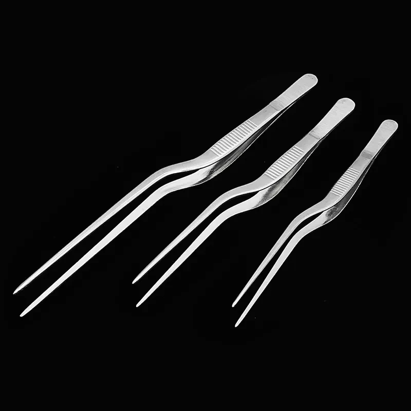 14/16/20cm Kitchen Tweezer BBQ Food Tweezer Clip Mini Chief Tongs Stainless Steel Portable For Picnic Barbecue Cooking