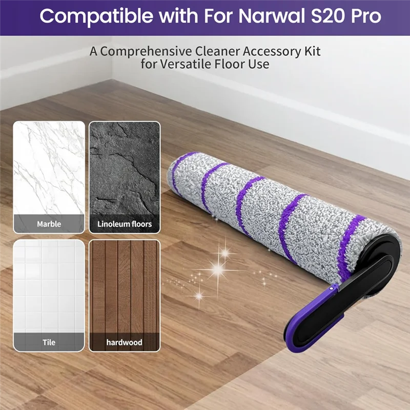 ABVJ-Accessori di ricambio per Narwal S20 Pro: include spazzole a rullo e filtri HEPA per aspirapolvere a umido e a secco