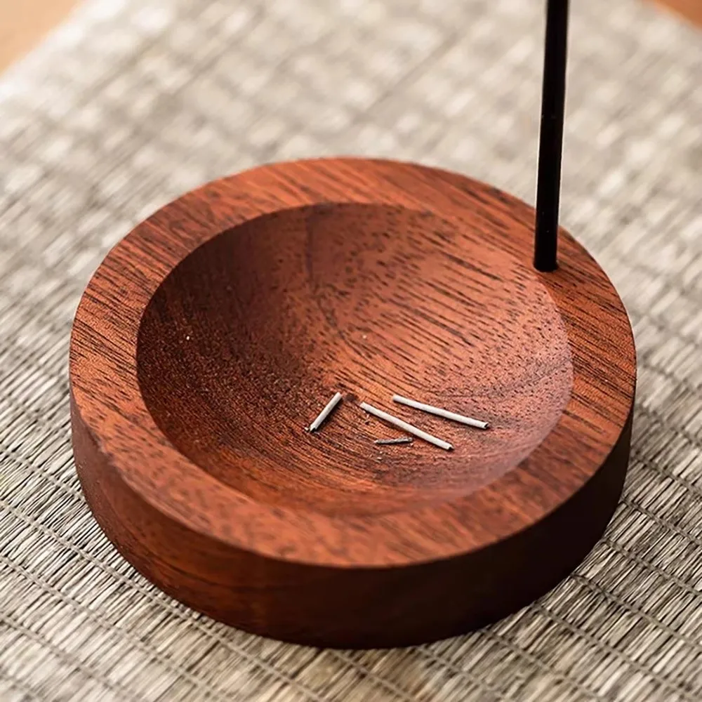 Incense Burner Mosquito Incense Plate Holder Upside Down Desktop Decor Incense Stick Holder Wooden Indoor