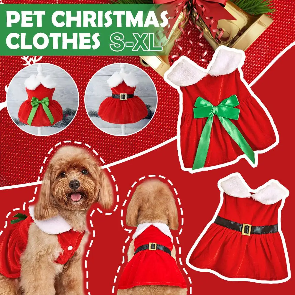 Christmas Dog Dresses For Small Dogs Clothes Summer Christmas Cosplay Cat Pet Dog Dress Fancy Princess Puppy Dress