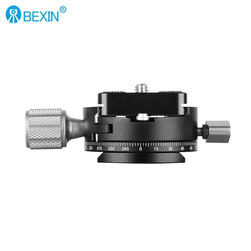 BEXIN QJ-07 360° Rotation Panoramic Quick Release Clamp Camera Mount Clamp Seat for Arca Swiss Dslr Camera Tripod Shooting Plate