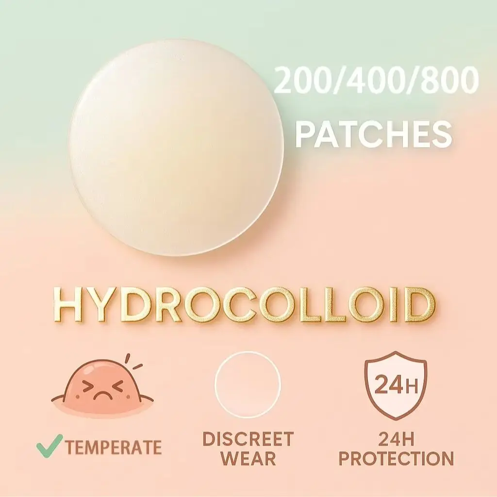 800/400/200pcs Colloidal Acne Patch - Alcohol free, odorless, effectively covers acne patches, suitable for all skin types