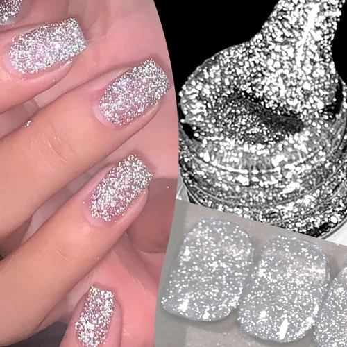 Imagen 2 del producto BORN PRETTY 10ml plata púrpura reflectante brillo esmalte de uñas en gel brillante semipermanente Soak Off UV Gel Nail Art
