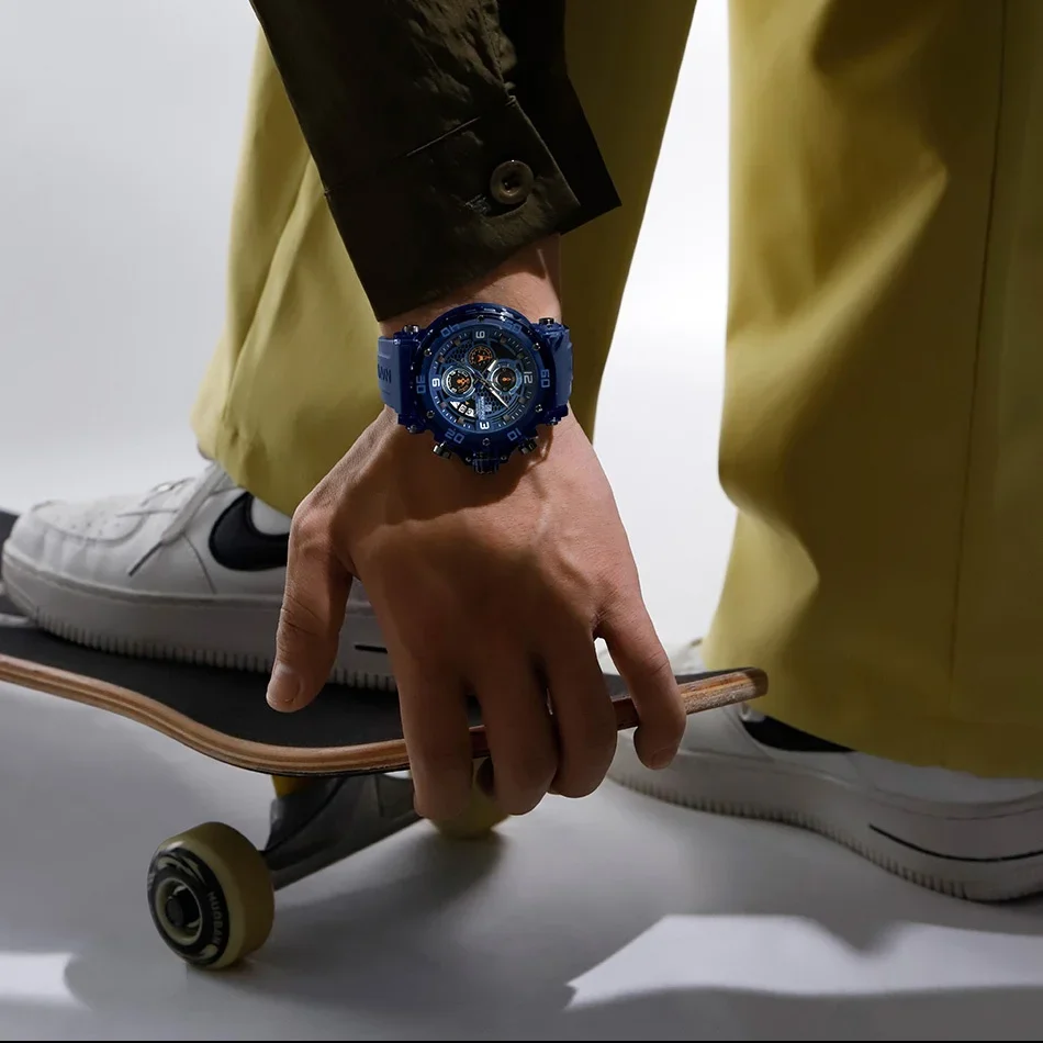 

NAVIFORCE для мужчин, наручные часы с силиконовым ремешком, спортивный хронограф 5TM, водонепроницаемые мужские часы, подарки, роскошные модные кварцевые часы