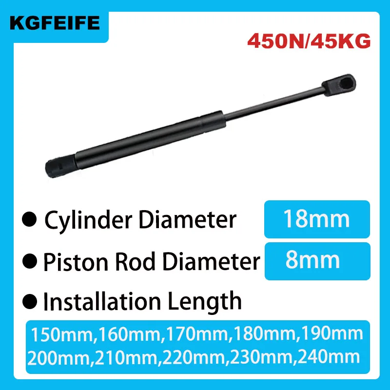 

1PC 150mm-240mm 45kg/450N Car hydraulic Lift Support Gas Strut Hydraulic Spring Hinge Kitchen Cupboard Hinge Furniture Hardware