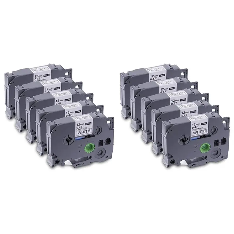 ABDE-10-Pack Label Maker Tape For Brother Tze-231 TZ-231 Laminated P-Press Label Maker Tape, For Model PT D200 D210 H100 1880