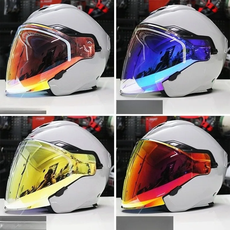 For S30 half helmet lens GSB263 JET three-quarters helmet mirror, day and night universal anti fog and windshield protection