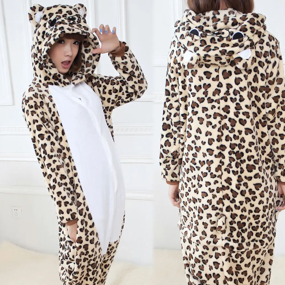 Piżama zwierzęca dla dorosłych kobiety mężczyźni para kreskówka komplet piżamy Halloween Sleepwear Kigurumi Cosplay kostium onepice