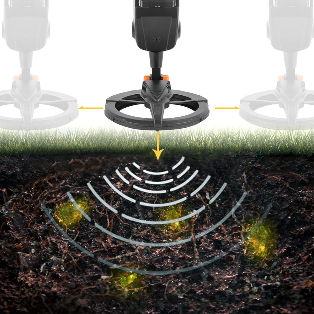 Metal Detector Gold Silver Detector Gold Search Treasure Getector Gold Finder 360 Degree Handheld Alarm Coil Metal Detect Tool