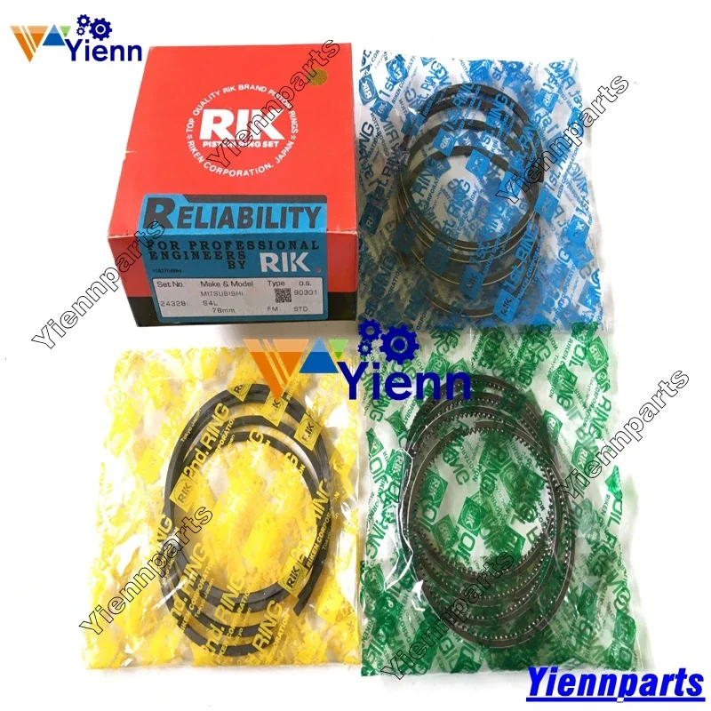 

For Mitsubishi S4L S4L2 S4L2-61SD Piston Ring Set 31A17-00010 Fit TYM T233 T273 T303 T353 Tractor Engine Repair Parts
