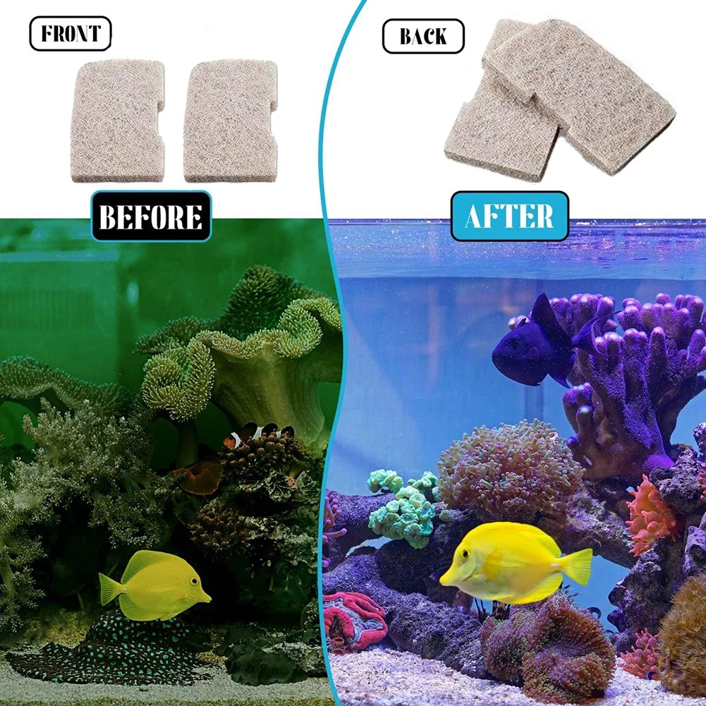 20 قطعة فلتر حوض السمك القطن 12*7.3 سنتيمتر حوض السمك الأمونيا إزالة منصات متوافق ل-Fluval 306/307/406/407 مرشحات حوض السمك