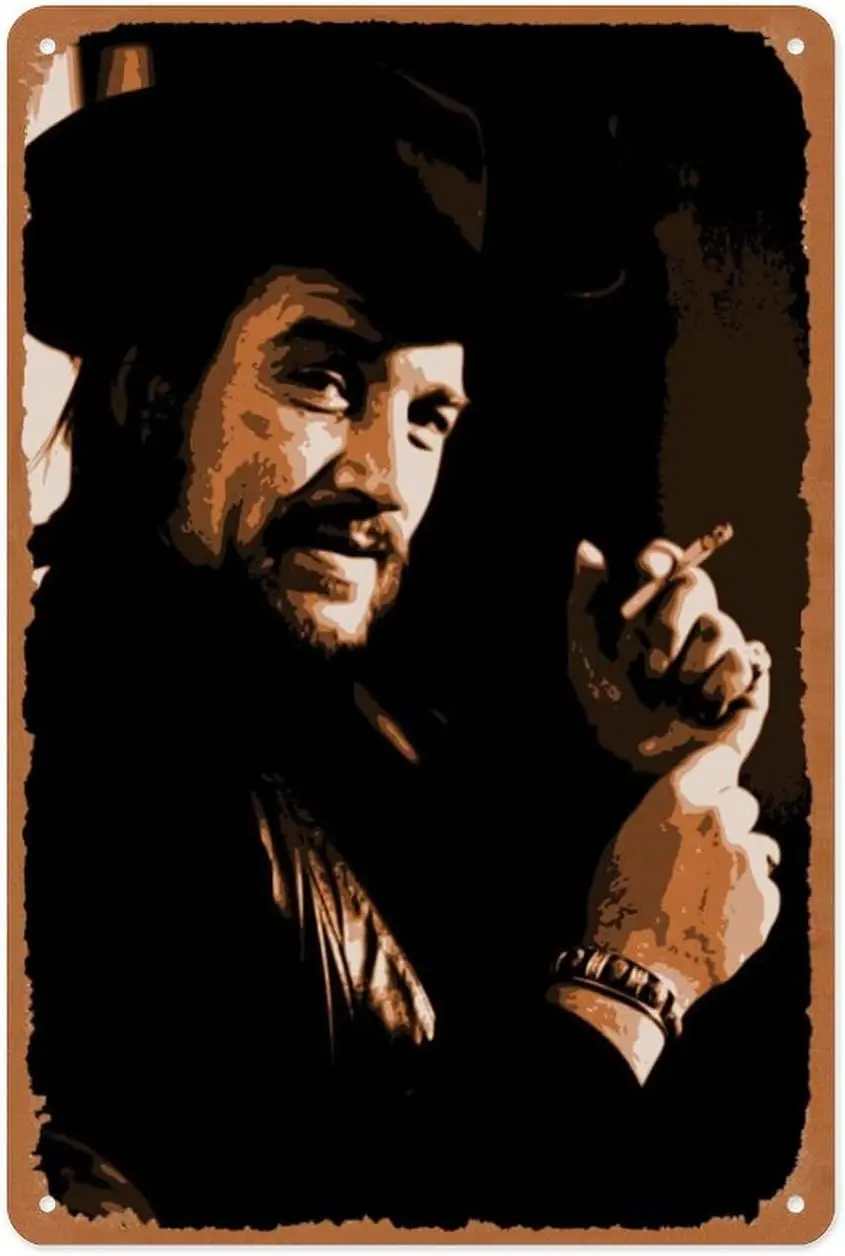 f1,Country Musicians Waylon Jennings Plaque Poster Metal Sign es Vintage Retro Wall Decor