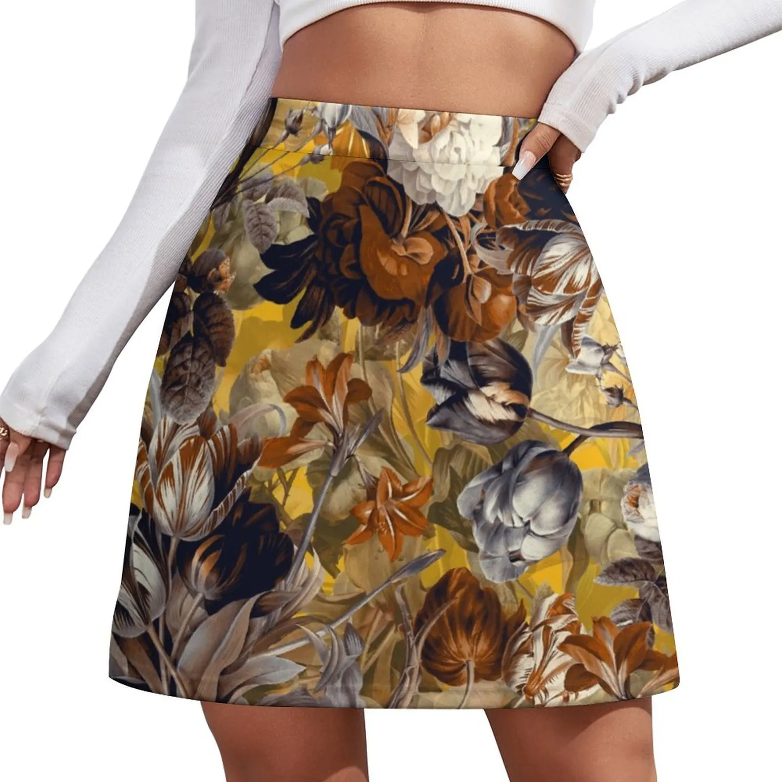 

Summer Botanical VII Mini Skirt School skirt women's clothing korea stylish Mini Skirt