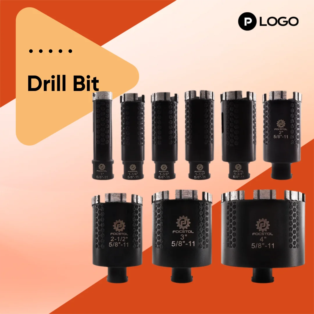 

FOCSTOL Diamond Drill Bit Drilling hard Granite Marble all nature stone Concrete 5 8 Thread Drill Hole Saw Core Bit
