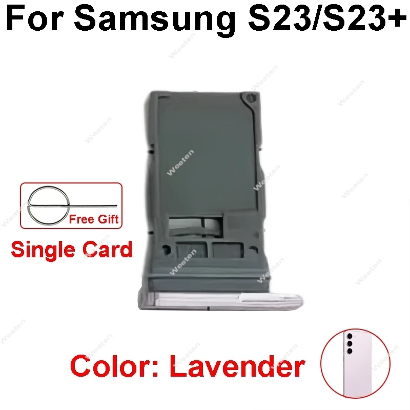 Suporte de slot para cartão sim, para samsung galaxy s23 s23 + plus s23 ultra sim leitor bandeja soquete adaptador peças de reposição