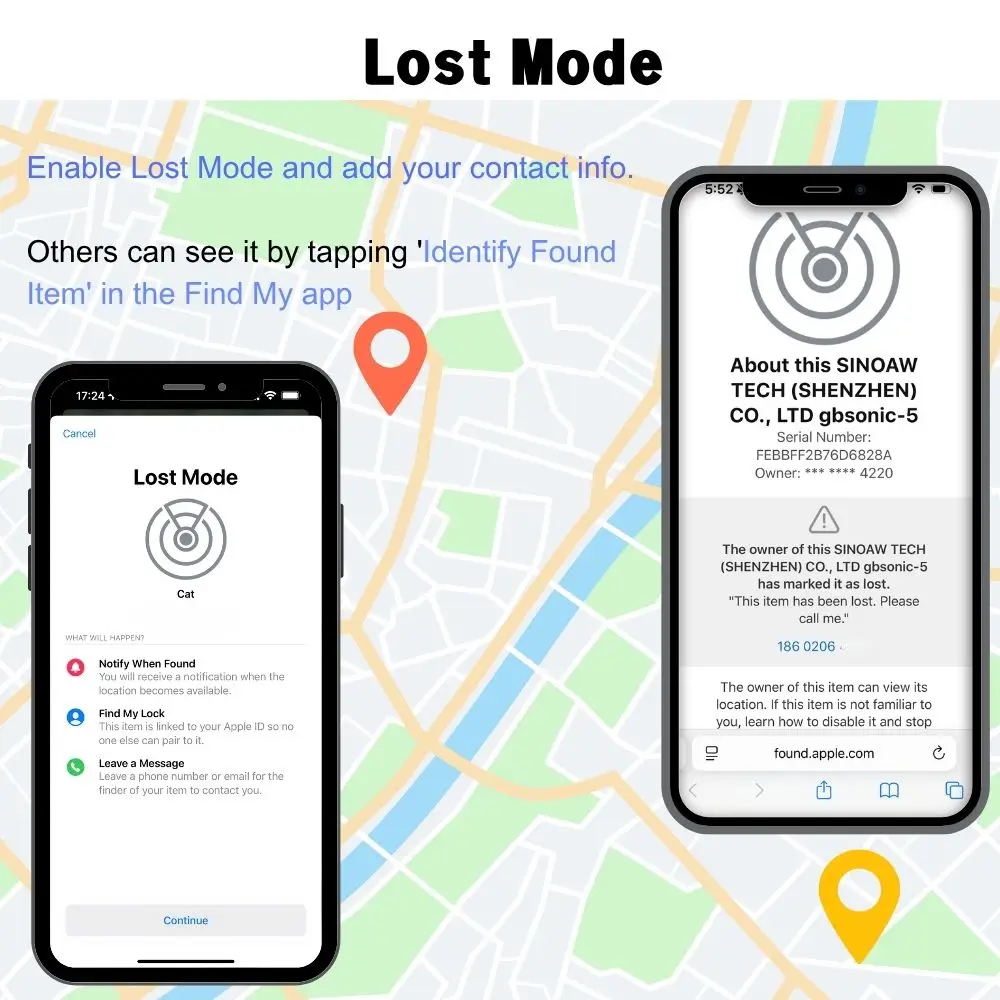 GPS Locator Key Finder Mini Smart Tag Cat Tracker Anti-lost Wallet Alarm Find My (iOS Only) Air-Tag Pets Dog Kids Luggage