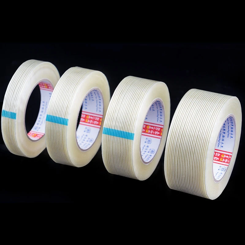 25/50 meters Grid Glass Fiber Tape Super Strong Single Side Wear-Resistant Strapping Packaging Fixed Bundled Adhesive Tape