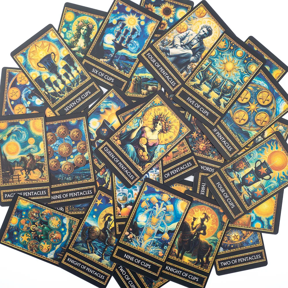 Van Gogh Tarot 78 Card Deck Board Games Illustration Divination Wisdom Oracle Cards Party Desktop Toy Entertainment Leisure