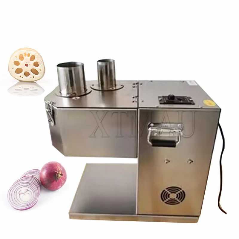 

Stainless Steel Electric Fruit Vegetable Slicer Machine For Lemon Onion Potato Tomato Cutter