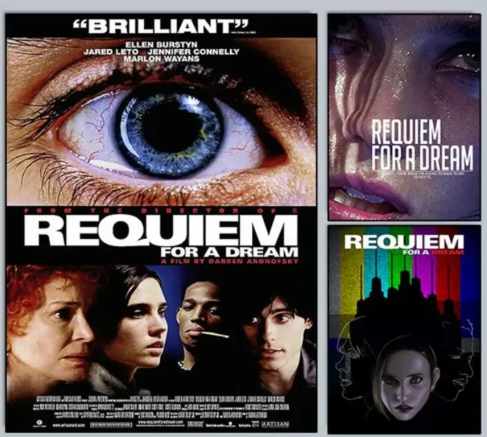 Requiem for A Dream 2000s Popular Classic Movie, Print Art Canvas Poster For Living Room Decor Home Wall Picturer