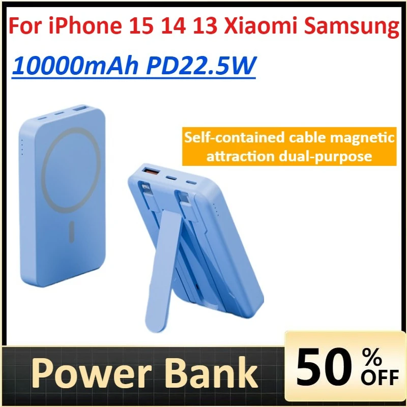 

Power Bank 10000mAh 22.5W Fast Charging Magnetic Wireless Charger Powerbank for iPhone 15 14 13 Xiaomi Samsung
