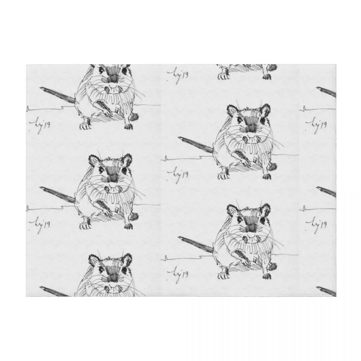 

Gerbil illustration Throw Blanket Luxury Brand Sofa Throw Baby valentine gift ideas Blankets