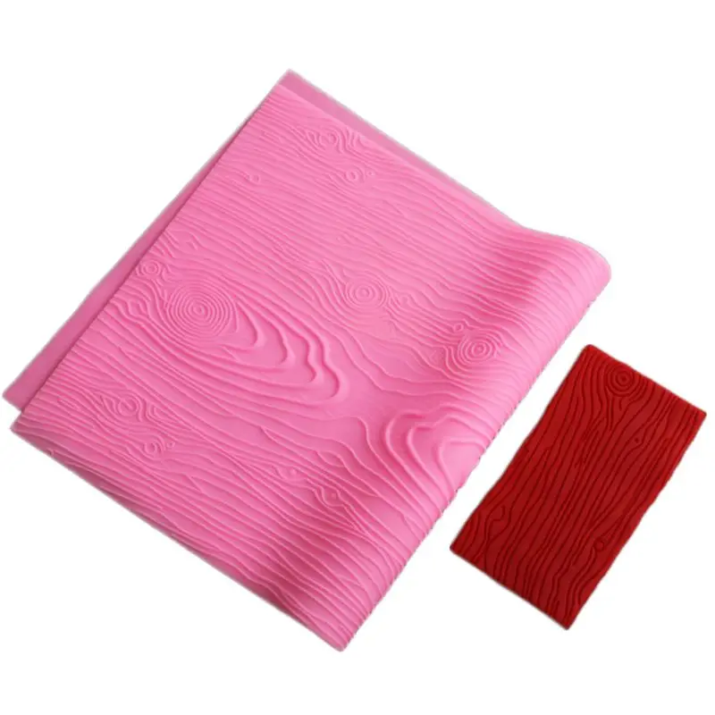 Tree Bark Texture Silicone Mold Cake Fondant for Impression Mat Pad Decorating