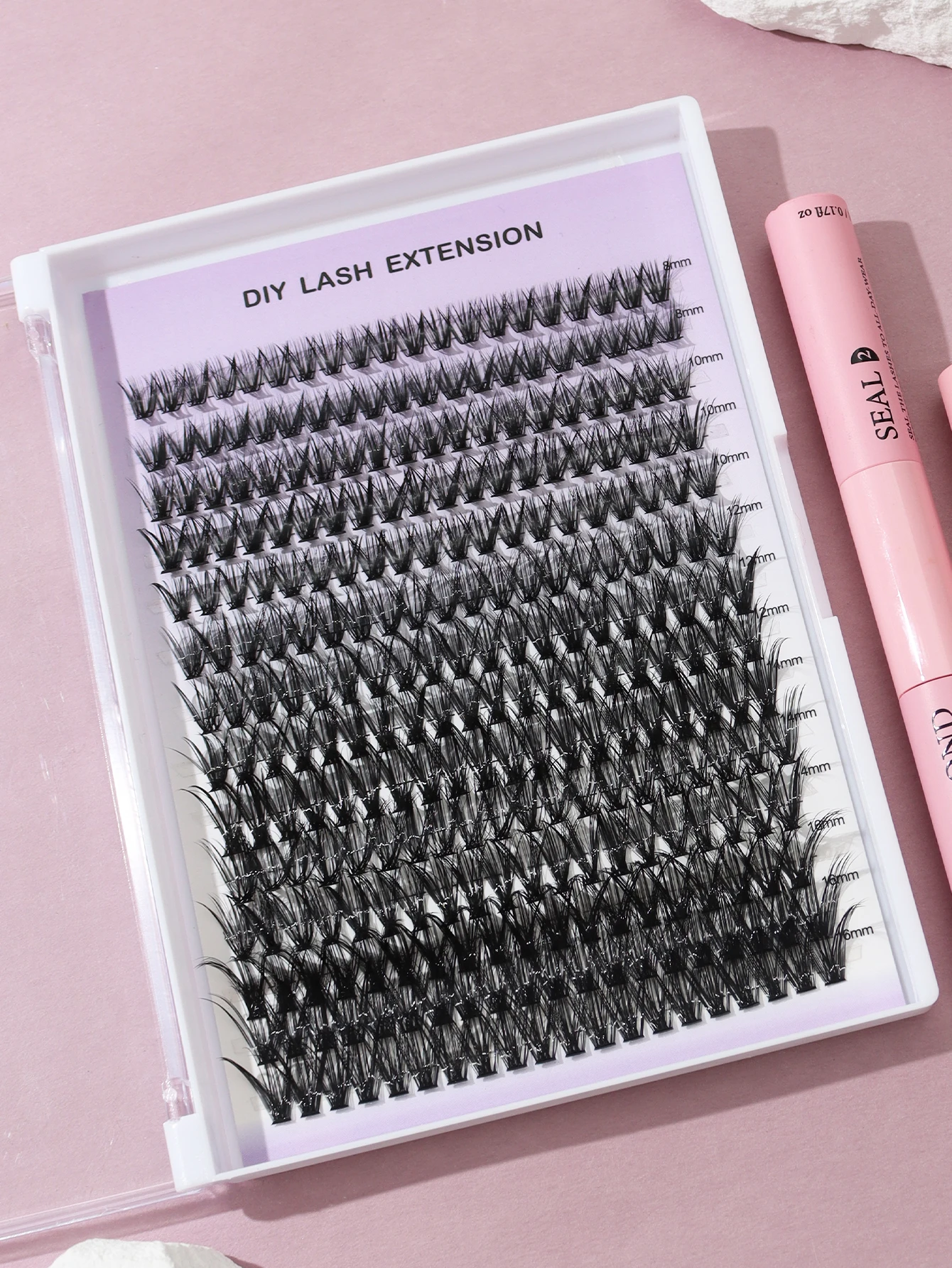 40p Large Capacity Hot Melt Eyelashes Natural Novice Single ClusterDIYSegmented False Eyelashes Set