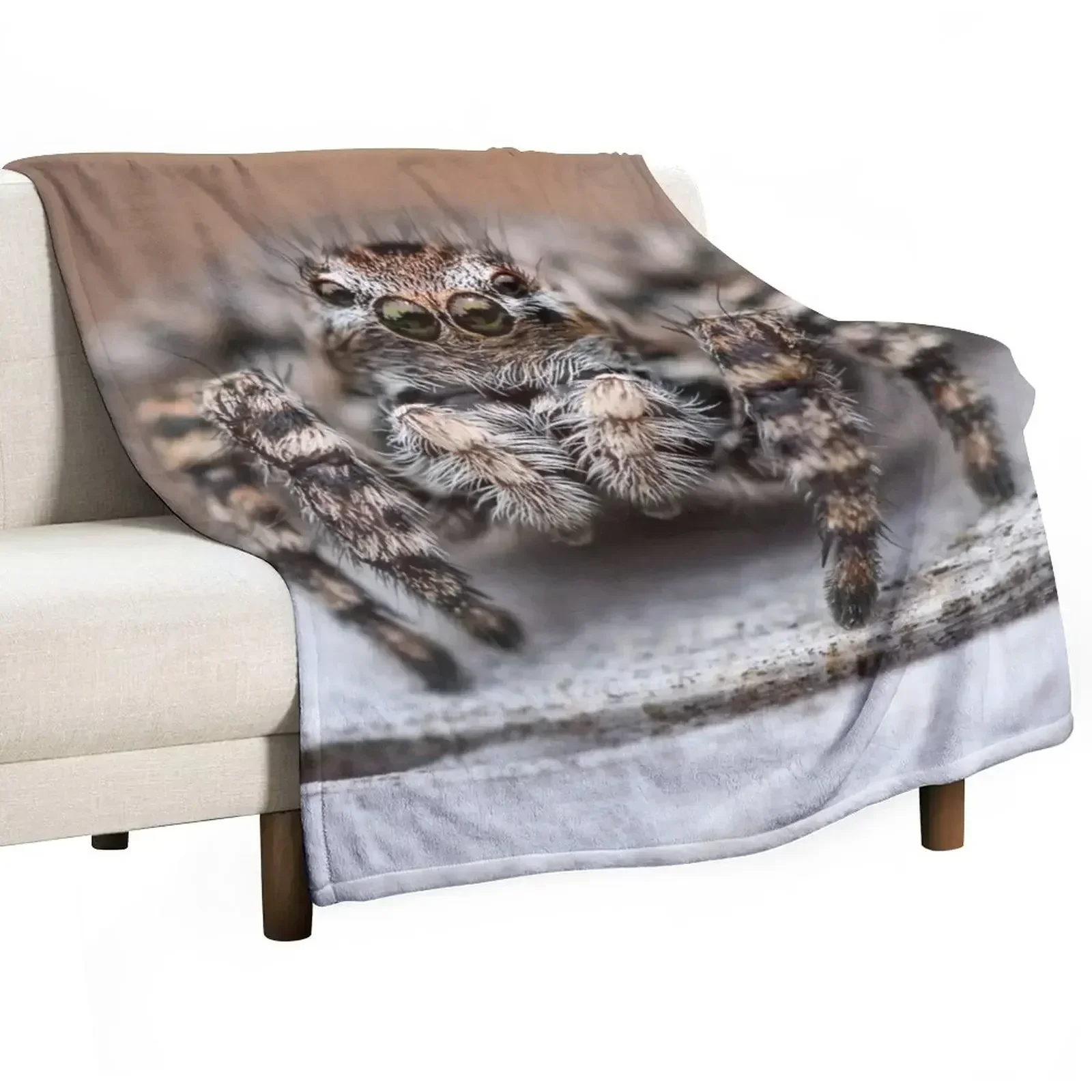 Cute Jumping Spider Macro - Jumping Spider Lovers Gift Throw Blanket Nap Warm Hair Blankets