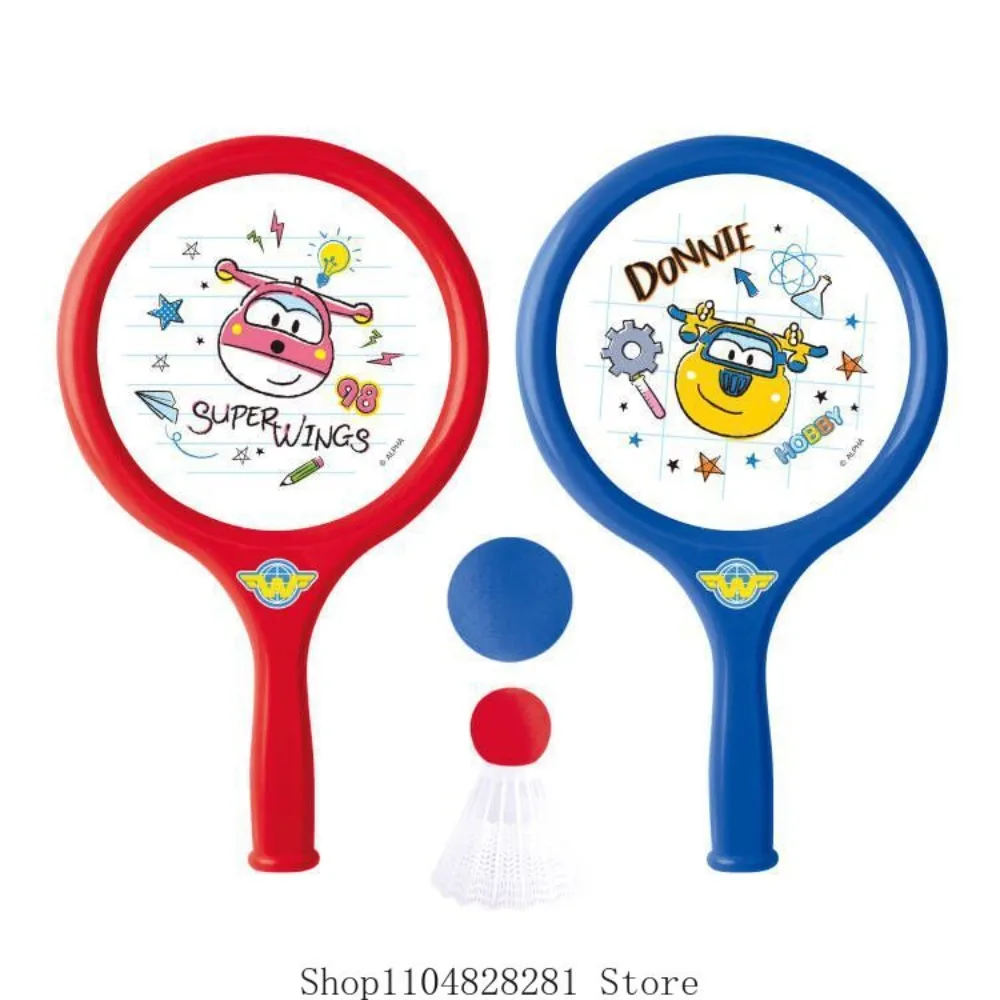 Super asas raquete de badminton das crianças esportes ao ar livre lazer brinquedo elástico raquete de tênis indoor e ao ar livre esportes pai-filho