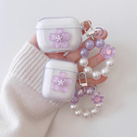 luxury flower case For Realme Buds T01 / T100 T110 / T310 T300 lace Transparent Silicone Earphone Cover For Realme Buds T300