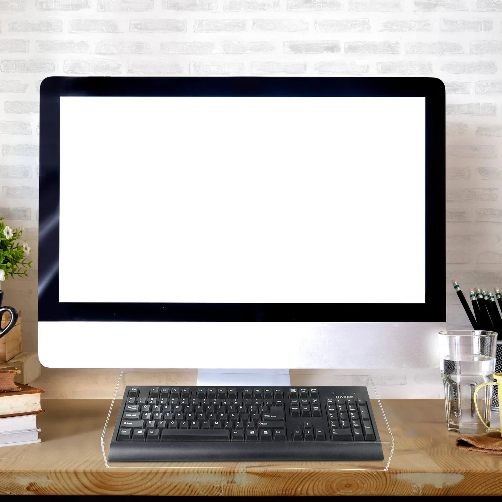 

Transparent Keyboard Cover Acrylic Material Water Resistant Protector for Most Desktop Keyboards Keyboard Cover