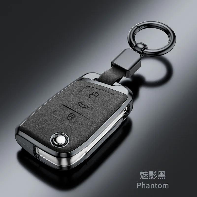 

For VW Sagitar Tiguan L Lavida Santana Bora Tayron Passat Luxury Suede Leather Key Cover Case Stylish and Durable Auto Parts