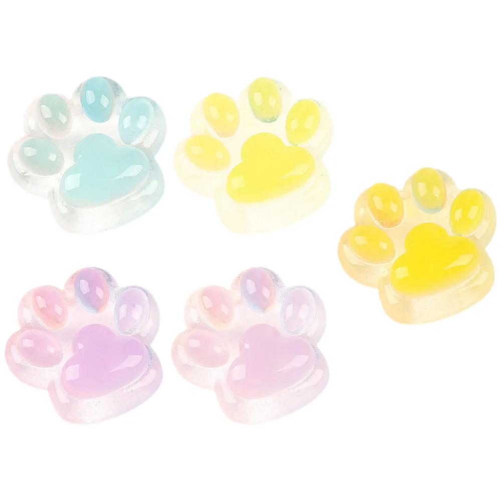 

5 Pcs Cat Claw Hairpin Accessories Exquisite Craftsmanship Charms Resin Phone Case DIY Handmade Decorations for