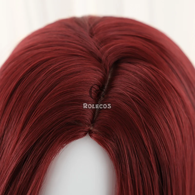 ROLECOS Synthetisch Haar Game LOL Black Rose Prestige Katarina Cosplay Pruiken Katarina 70 cm Lange Rechte Rode Party Cos Haar