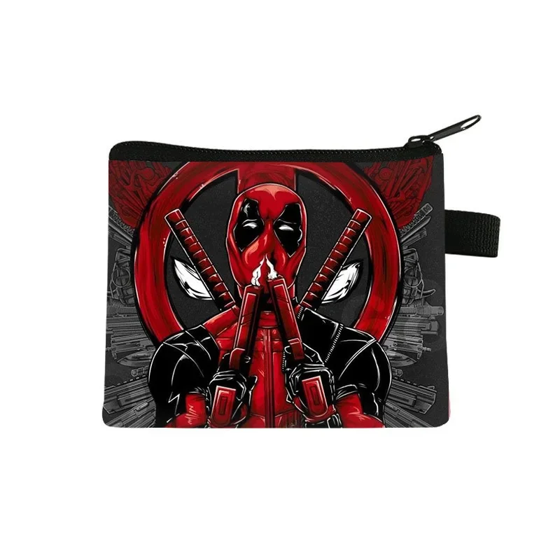 Deadpool Wolverine Wallet for Disney Movie Cartoon Printed Coin Purse Bank Card Portable Storage Mini Bag Anime Best Friend Gift