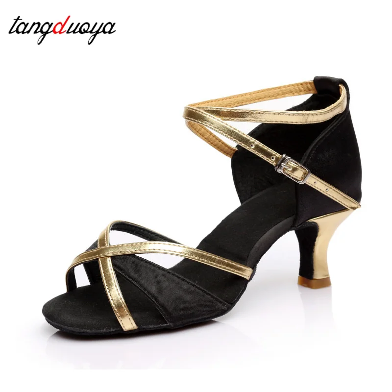 

New Latin Dance Shoes for Women/Ladies/Girls/5 Colors/Tango Pole Ballroom Dancing Shoes Heeled 7CM And 5CM