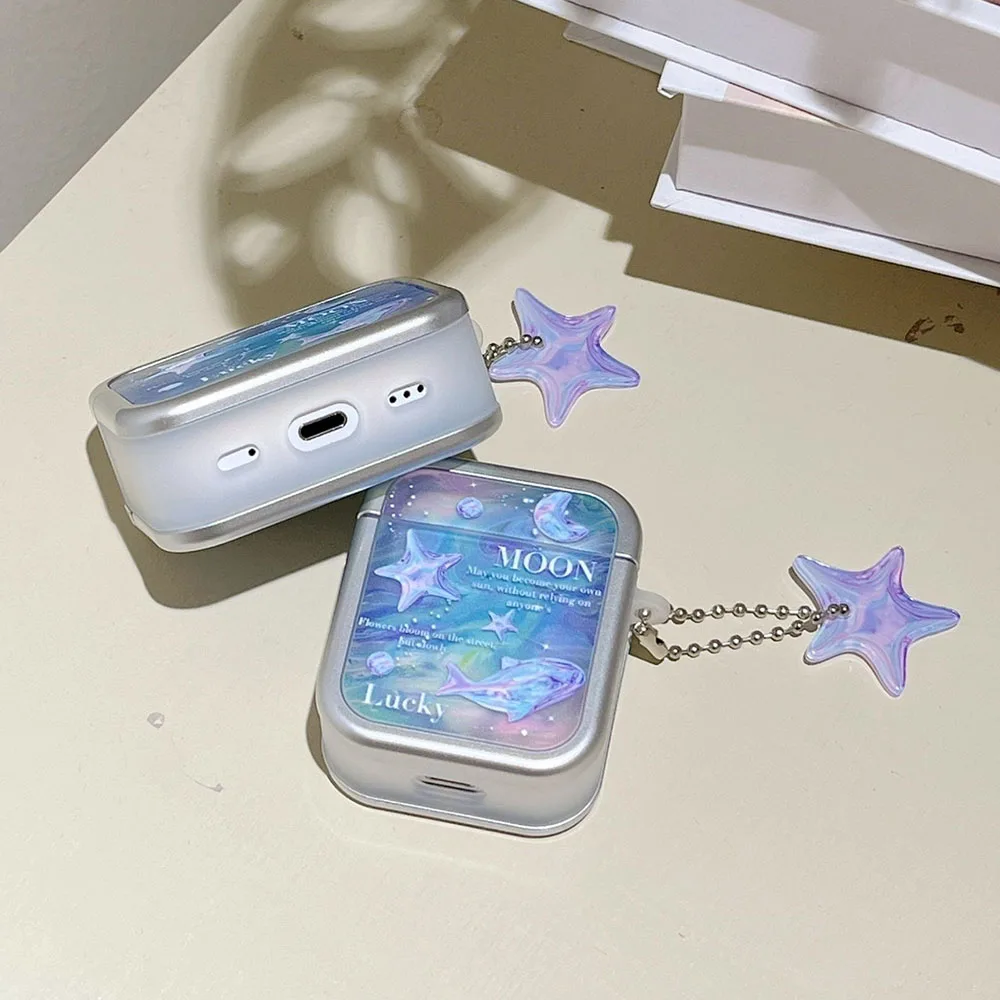 Красочные Чехлы Sea Star Moon для Airpods 3 4 Pro 2 Чехол, мягкая Роскошная Bluetooth-гарнитура, защитный чехол для Air pods 1 pro2 Shell