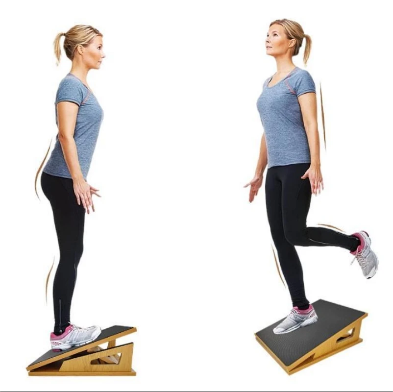 Wooden Slant Board - Calf & Ankle Stretcher, Adjustable Incline Panel