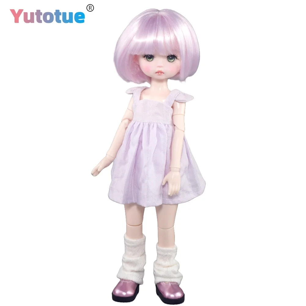 

YUTOTUE 30 см, кукла для девочек, зеленые глаза, макияж, съемные модельные туфли, парики, полный комплект, реалистичные детские игрушки