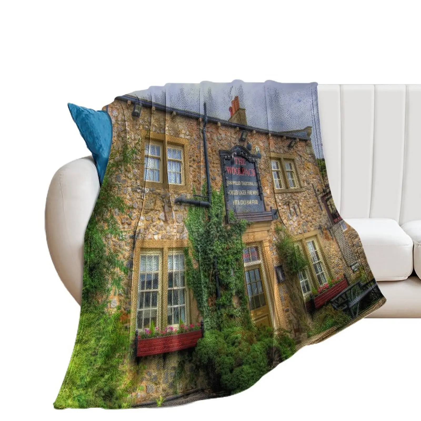 

The Woolpack At Emmerdale Throw Blanket Summer Beddings decorative Blankets