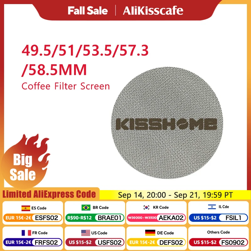 

Espresso Puck Screen Filter Screen Mesh Plate Portafilter Reusable Coffee Making For Espresso Machine Accessories Barista Tools