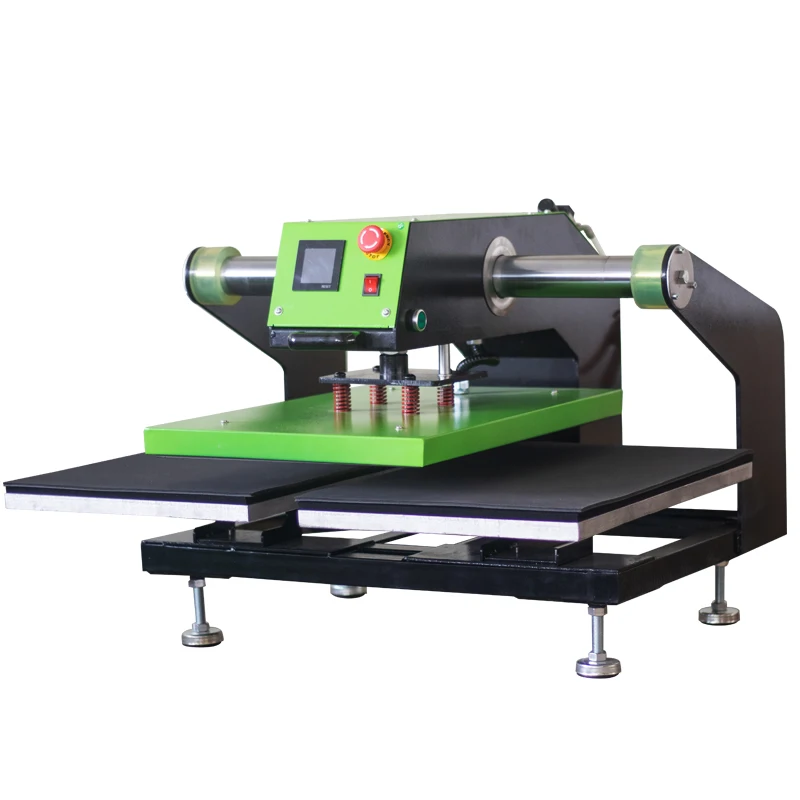 Upper heating plate moving sublimation machine 38x38cm  40x50cm Automatic Double working tables faster Heat Press Machine