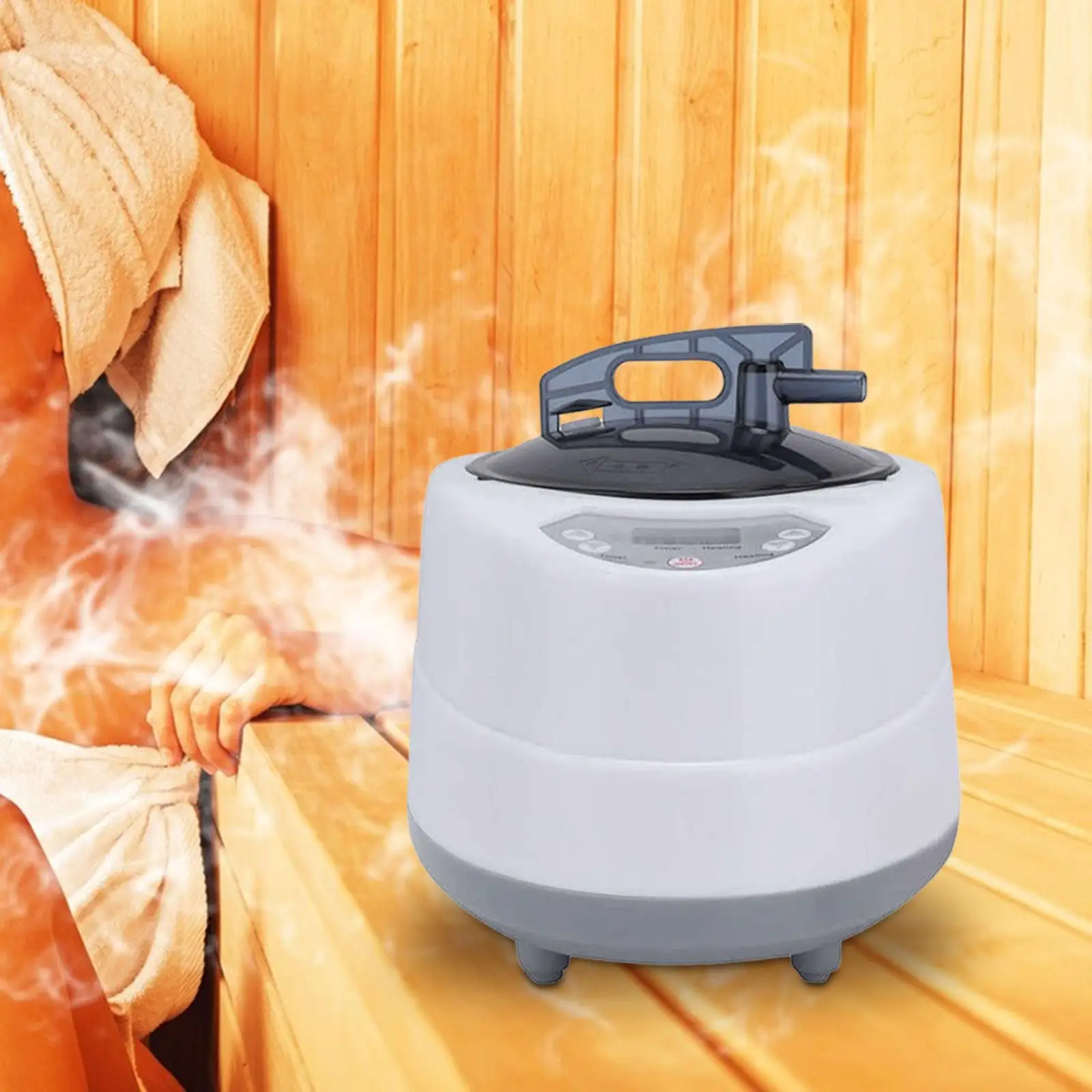 Sauna Steamer Pot 2L EU Plug Large Capacity Portable Steam Generator for SPA